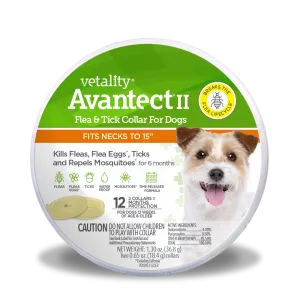 Vetality Avantect II Flea and Tick Collar for Dogs