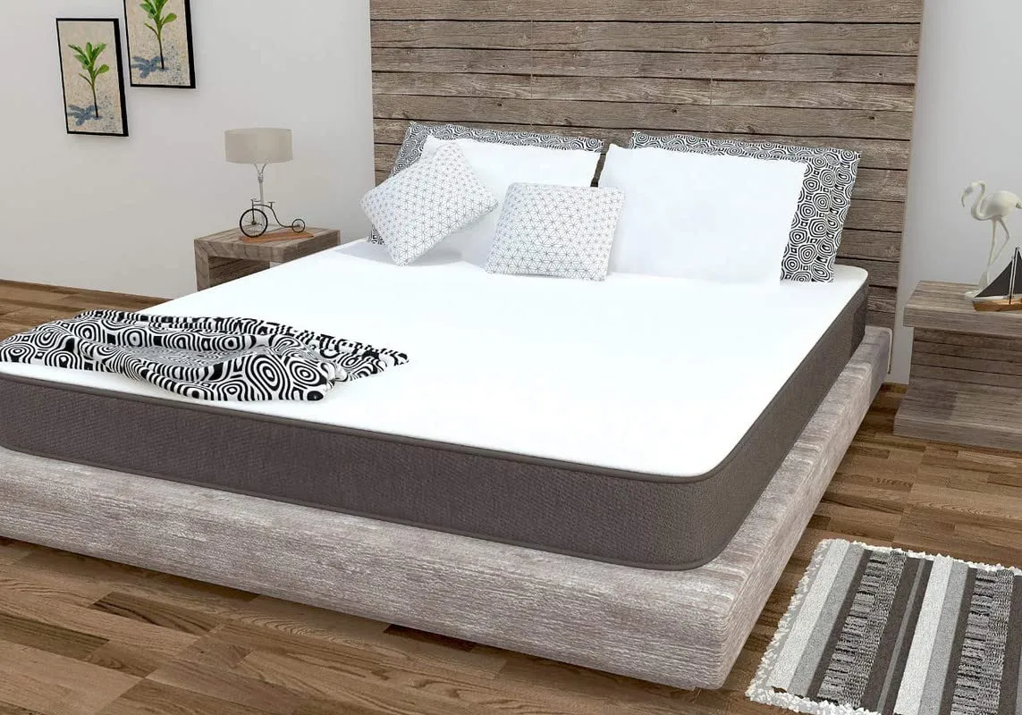 wakeup INDIA Memory Foam Mattress | 10 Years Warranty | Orthopedic Mattress, Double Bed Medium Firm Mattresses | Memory Foam 6 inch Mattresses (Double Size-72x48x6 inches, White)