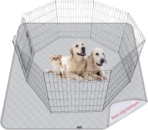 Washable Pee Pads for Dogs Extra Large 72" x 72", Reusable Dog Playpen Pads for Large Dogs, Non-Slip Whelping Pads, for Training, Travel, Whelping, Housebreaking, Incontinence, for Playpen, Crate