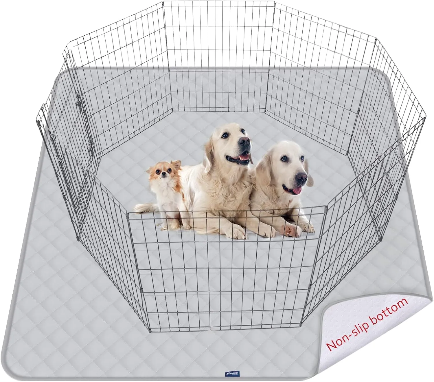 Washable Pee Pads for Dogs Extra Large 72" x 72", Reusable Dog Playpen Pads for Large Dogs, Non-Slip Whelping Pads, for Training, Travel, Whelping, Housebreaking, Incontinence, for Playpen, Crate