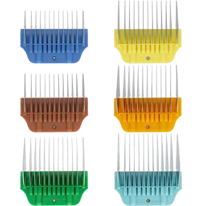 Wide Combs Colored Set of 6 (3/8" through 1") by PetStore.Direct