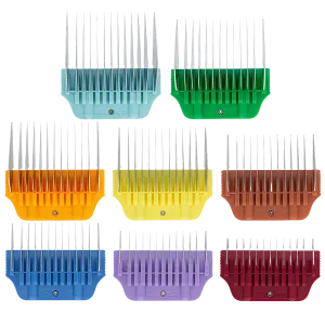 Wide Combs Colored Set of 8 (1/8" through 1") by PetStore.Direct