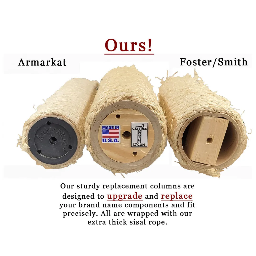 Wrapped Sisal Post to Fit Majestic, Vesper** & Foster/Smith Cat Trees - 11"- 30" Heights Available