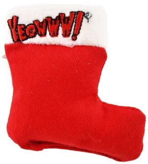 Yeowww! 3" Catnip Stocking Cat Toy, Red