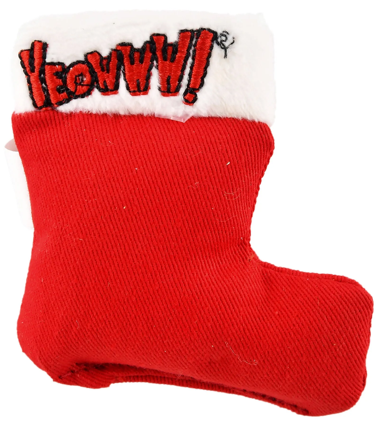 Yeowww! 3" Catnip Stocking Cat Toy, Red